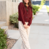 Bianca Cream Corduroy Bow Pants