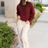 Bianca Cream Corduroy Bow Pants