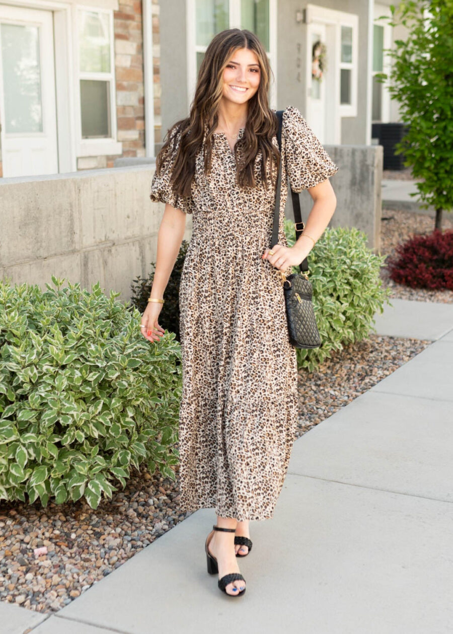 Bianca Leopard Print Dress
