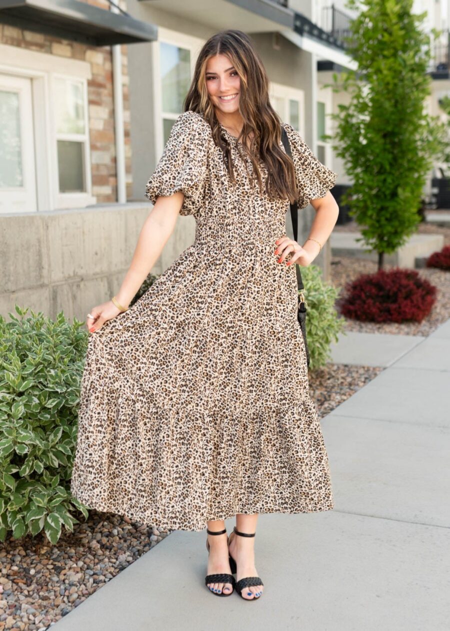 Bianca Leopard Print Dress