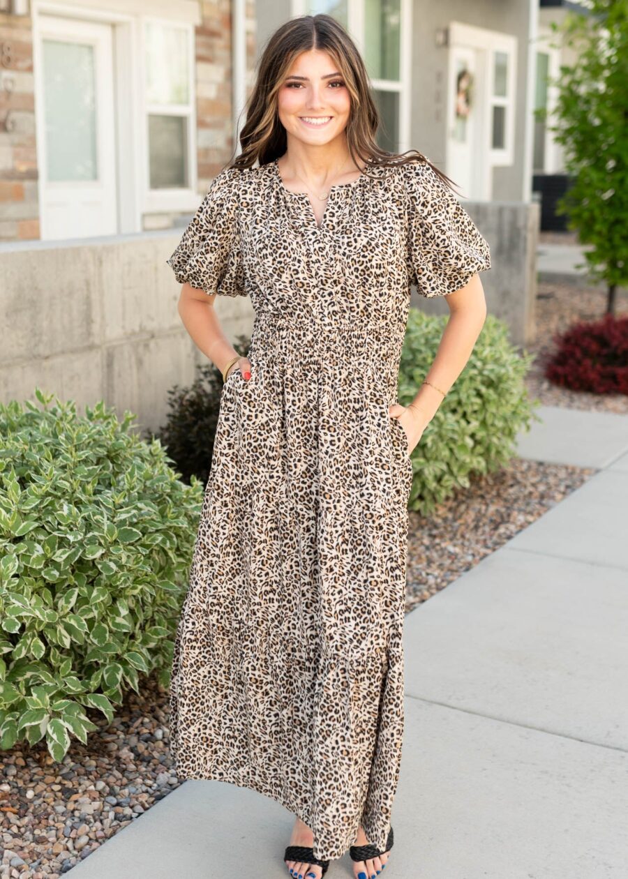 Bianca Leopard Print Dress