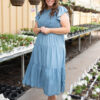 Billie Chambray Smocked Dress