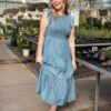 Billie Chambray Smocked Dress