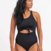 Black Knotted One-Piece