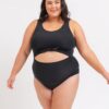 Black Knotted One-Piece