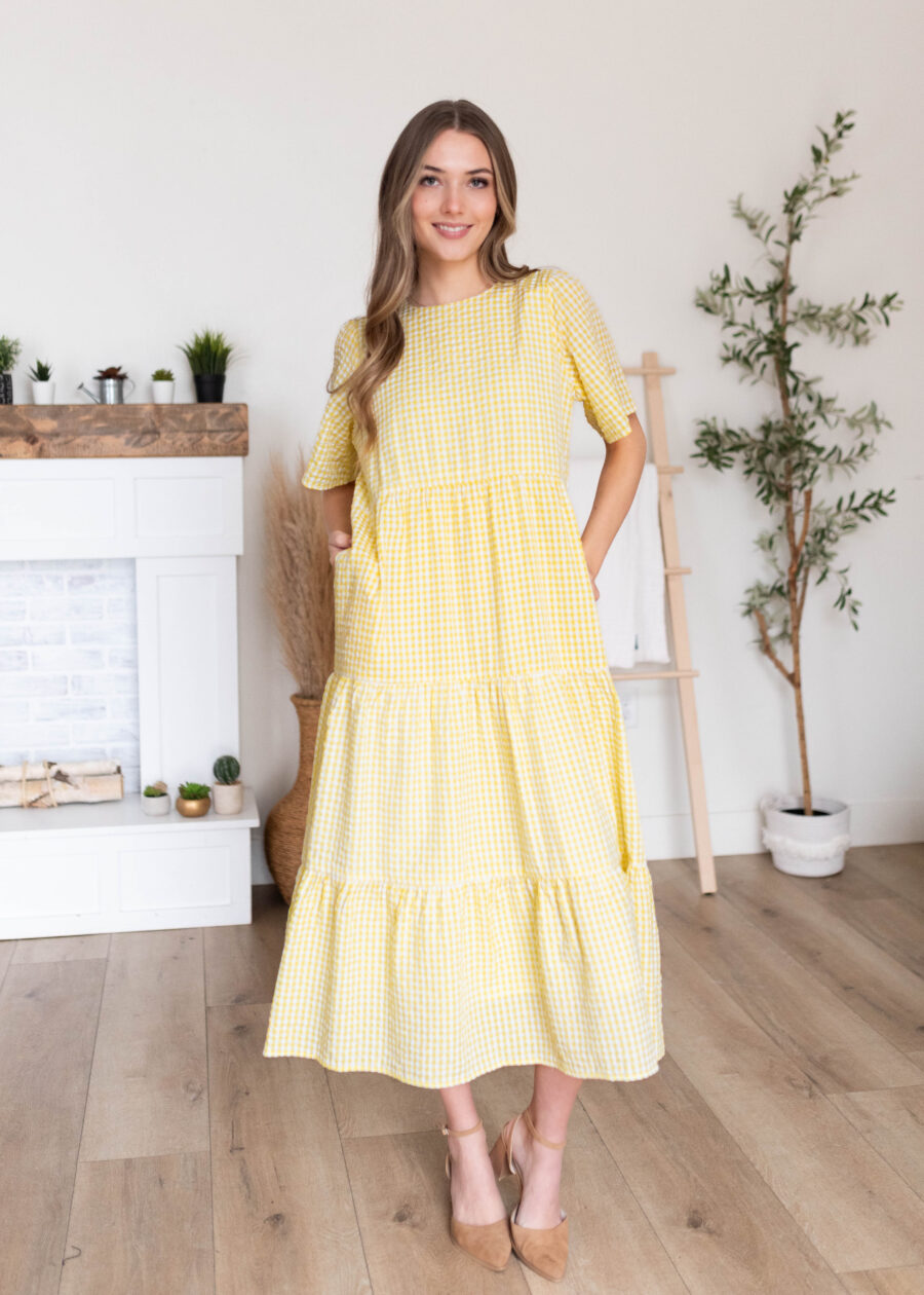 Blair Yellow Gingham Dress
