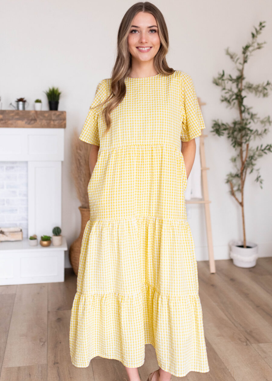 Blair Yellow Gingham Dress