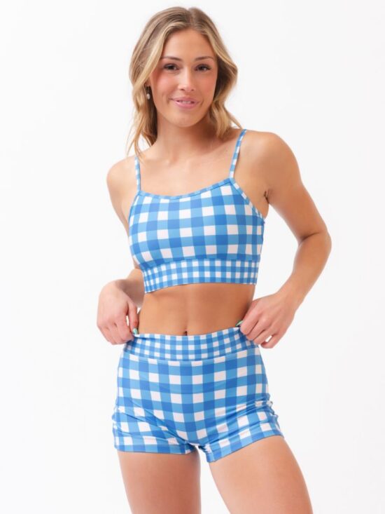 Blue Gingham Boy Short
