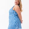 Blue Gingham Swim Dress
