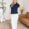 Braelynn Navy Cap Sleeve Top