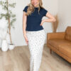 Braelynn Navy Cap Sleeve Top