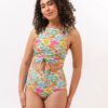 Breezy Floral/ Flower Check Reversible Ultra High-Waist Bottom