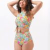 Breezy Floral/ Flower Check Reversible Ultra High-Waist Bottom