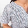 Briana Blue Pattern Blouse