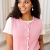 Brianna Dusty Rose Sweater Vest