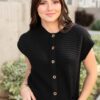 Bridget Black Button Down Sweater