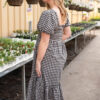 Bridget Black Gingham Dress