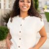 Bridget Cream Button Down Sweater