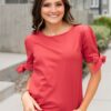 Brielle Red Bow Top