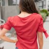 Brielle Red Bow Top