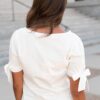 Brielle White Bow Top