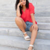 Briley Red Puff Sleeve Blouse