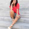 Briley Red Puff Sleeve Blouse