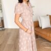Britta Dusty Pink Floral Dress