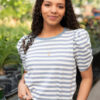 Brooklynn Blue Striped Top