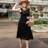 Brylee Black Smocked Dress