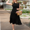Brylee Black Smocked Dress