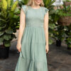 Brylee Sage Smocked Dress