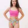 Breezy Floral/ Flower Check Reversible Ultra High-Waist Bottom