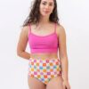 Breezy Floral/ Flower Check Reversible Ultra High-Waist Bottom