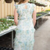 Alexia Cream Blue Floral Mesh Dress
