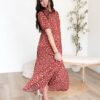 Phoebe Terracotta Collared Dress