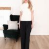 Arya Black Wide Leg Trousers