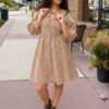 Penelope Brown Gingham Dress