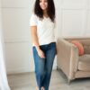The Classic Cream V-Neck Top