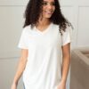 The Classic Cream V-Neck Top