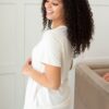 The Classic Cream V-Neck Top