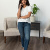The Classic White V-Neck Top
