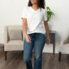 The Classic White V-Neck Top