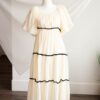 Annika Cream Ruffle Tiered Dress