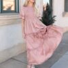Millie Blush Smocked Dress