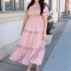 Millie Blush Smocked Dress