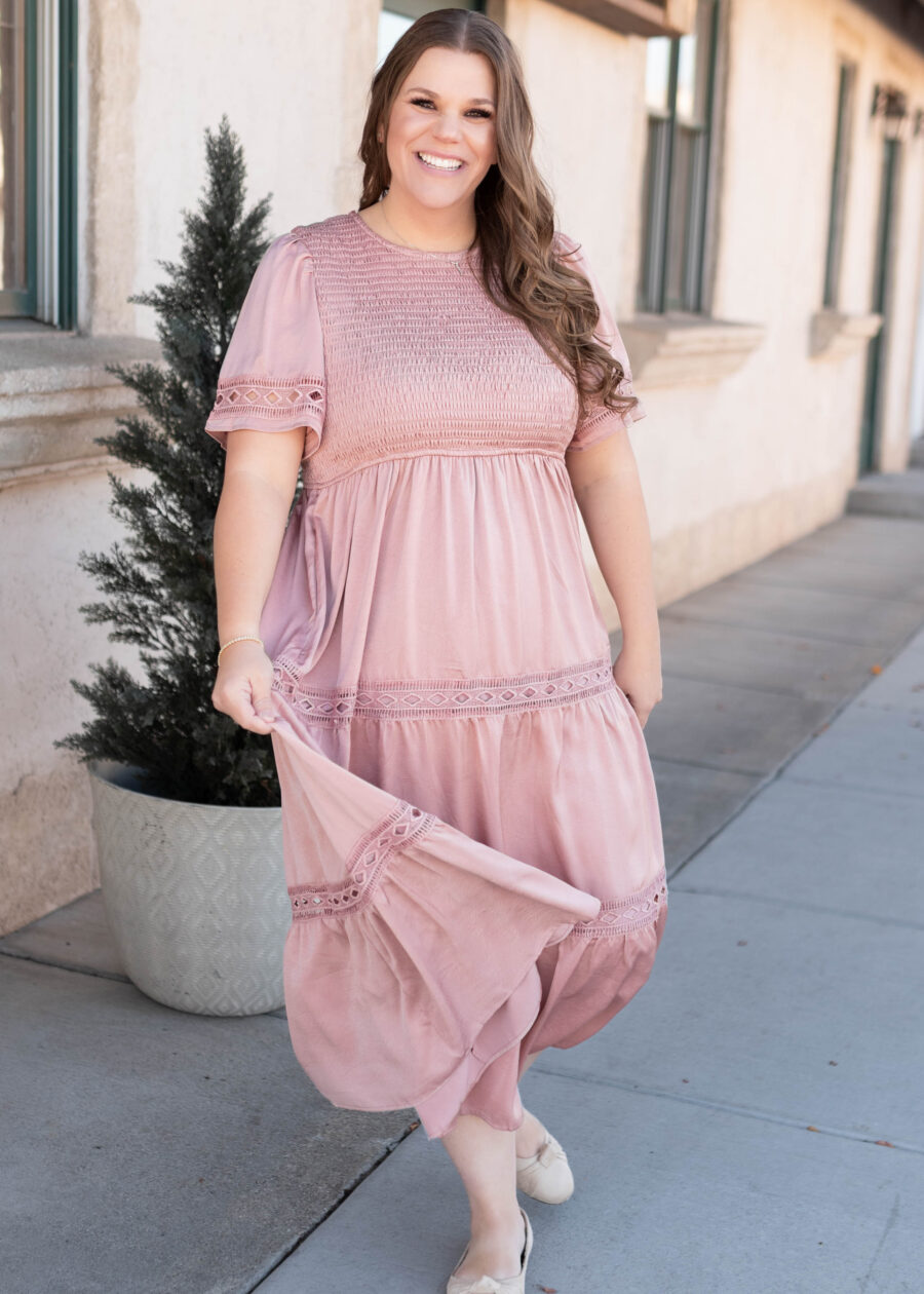 Millie Blush Smocked Dress