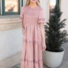 Millie Blush Smocked Dress