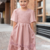 Millie Blush Smocked Little Girl Dress