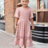 Millie Blush Smocked Little Girl Dress